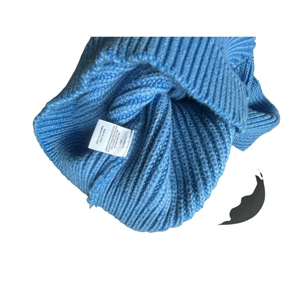 Derek Lam‎ 10 Crosby Blue Ribbed Cropped Cardigan Sweater Cutout Sleeve Medium - Picture 9 of 9